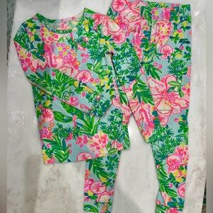 Lilly Pulitzer 2 Piece girls pajama set. Size 4.
